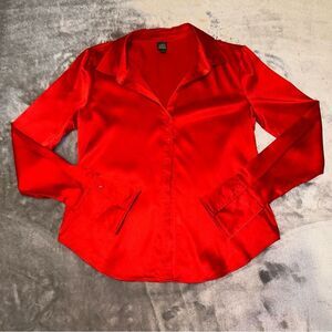 Wild Fable Red Long Sleeve Blouse